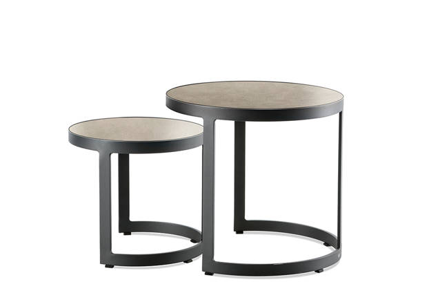 Lucca Set de table d'appoint aluminium 1