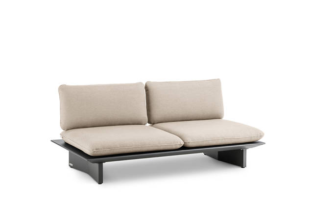 Manhattan 2er Loungebank Aluminium