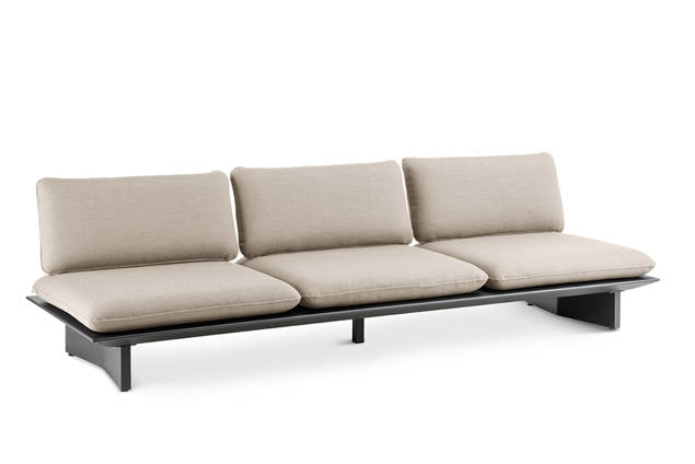 Manhattan 3er Loungebank Aluminium
