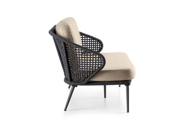 Ravenna 2.5er Loungebank Aluminium 2