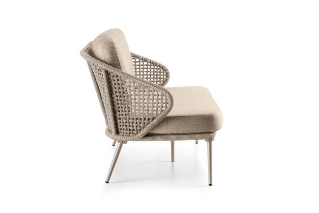 Ravenna 2.5er Loungebank Aluminium 2