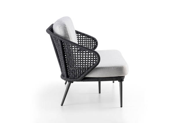 Ravenna 2.5er Loungebank Aluminium 2