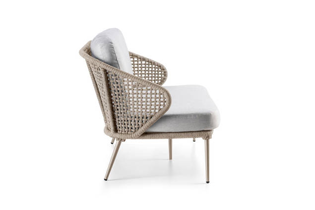 Ravenna 2.5er Loungebank Aluminium 2