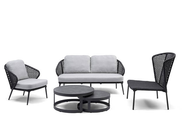 Ravenna Set de lounge de jardin aluminium