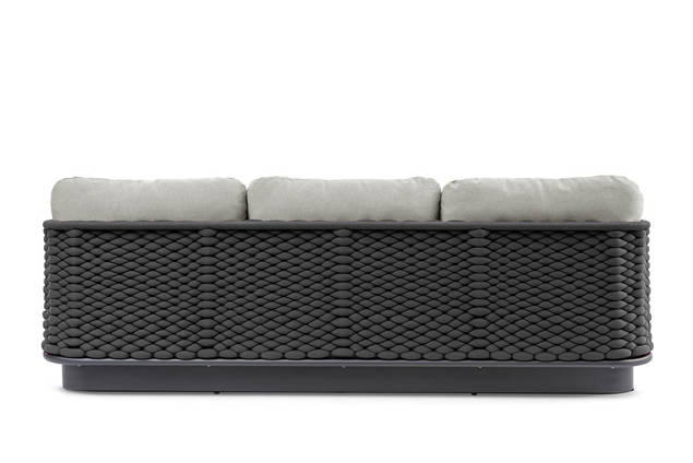 Messina 3er Loungebank Aluminium 3