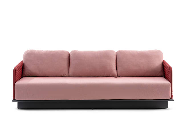 Messina 3er Loungebank Aluminium 2