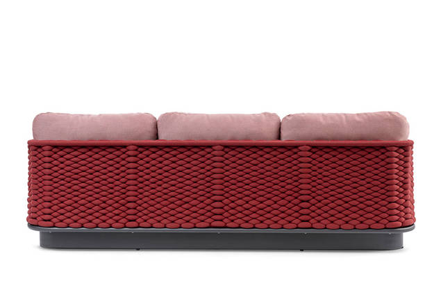 Messina 3er Loungebank Aluminium 3