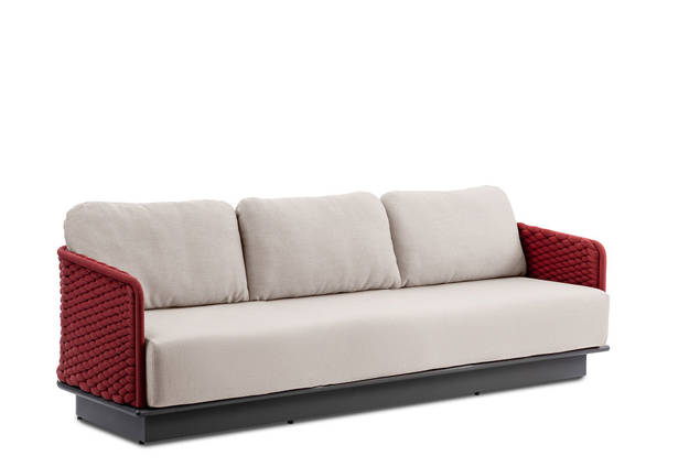 Messina 3er Loungebank Aluminium