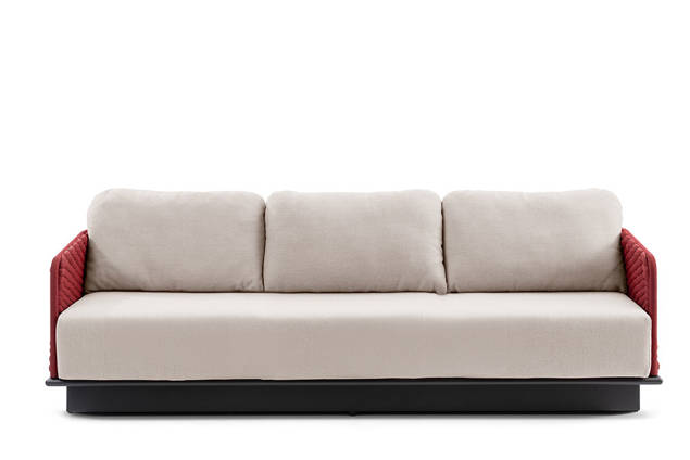 Messina 3er Loungebank Aluminium 4