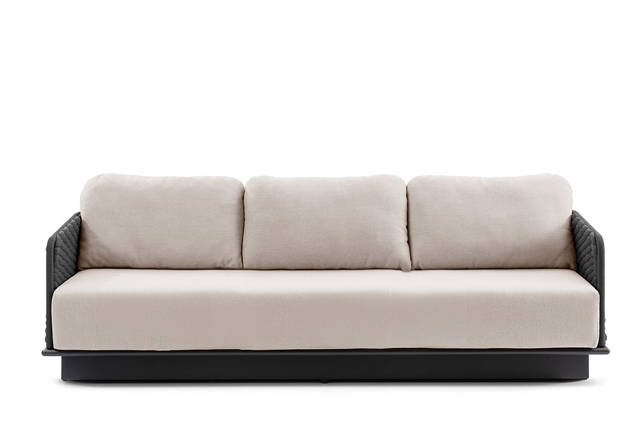 Messina Banc lounge 3 places aluminium 4