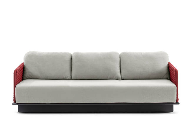 Messina 3er Loungebank Aluminium 4