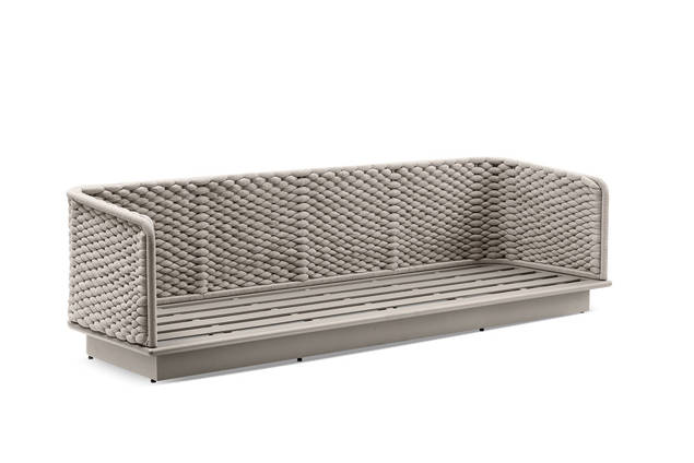 Messina 3er Loungebank Aluminium 1