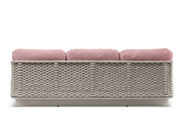 Messina 3er Loungebank Aluminium 3