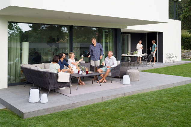Kapstadt Gartenlounge Set Aluminium/Rope