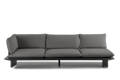 Manhattan 3er Loungebank Aluminium