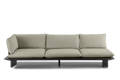 Manhattan 3er Loungebank Aluminium