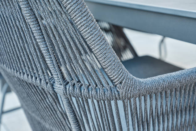 Kopenhagen Gartentisch Set Aluminium/Rope 4