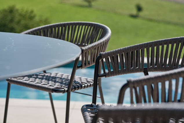 San Marino Gartentisch Set Aluminium/Rope 1