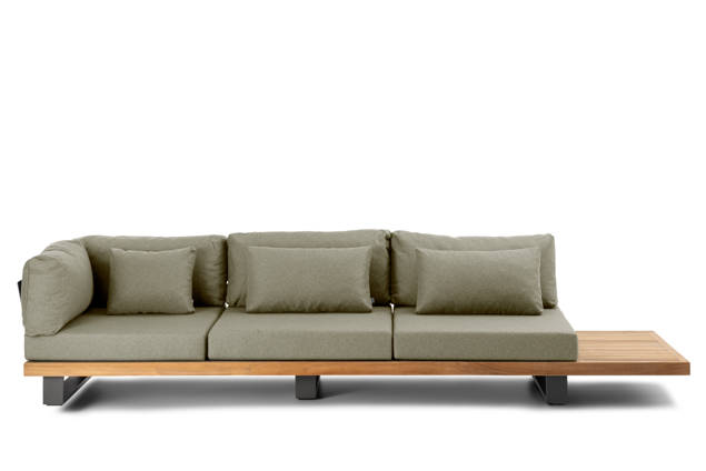 Amalfi 3er Loungebank Ecke Aluminium 1