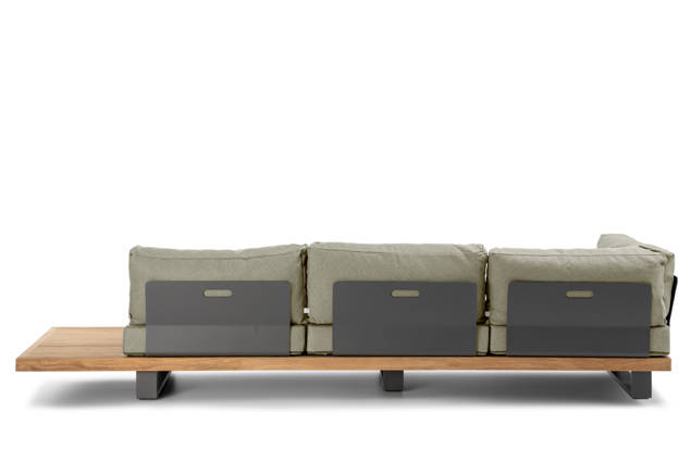 Amalfi 3er Loungebank Ecke Aluminium 2