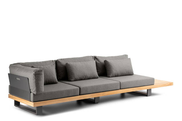 Amalfi Banc lounge 3 places angle aluminium