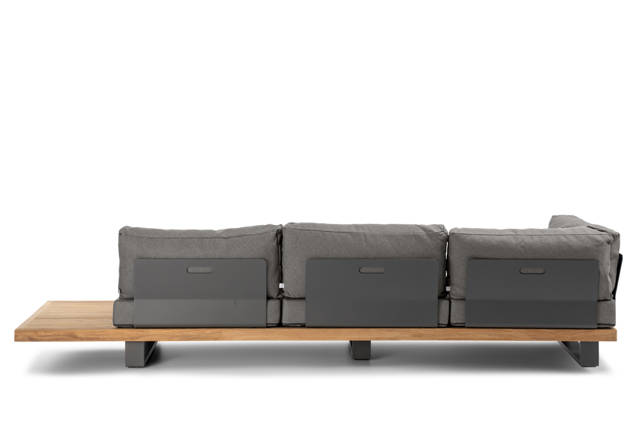 Amalfi Banc lounge 3 places angle aluminium 2