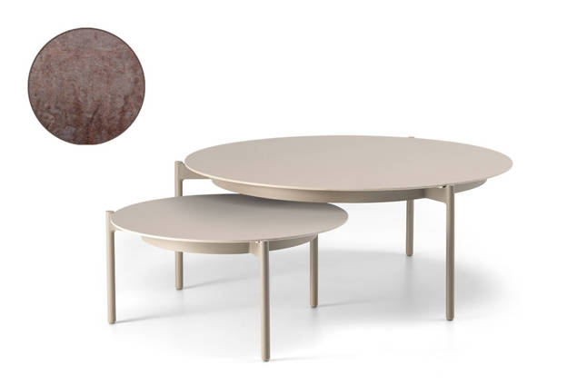 Taormina Loungetisch Set Aluminium Ø 60/90 cm