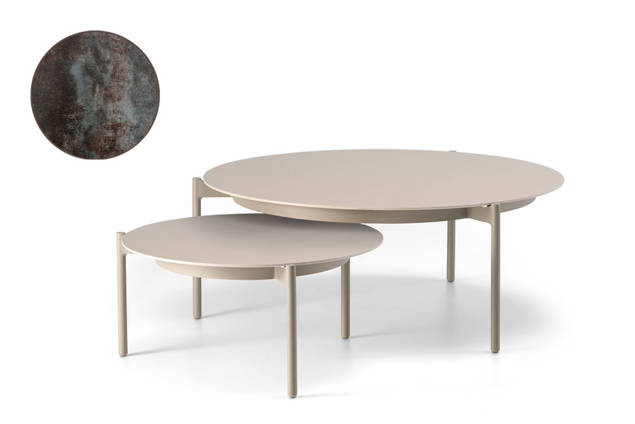 Taormina Set de table de salon aluminium Ø 60/90 cm