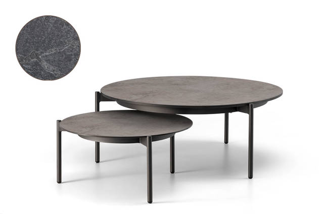 Taormina Loungetisch Set Aluminium Ø 60/90 cm