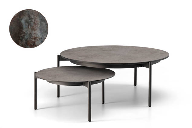 Taormina Loungetisch Set Aluminium Ø 60/90 cm