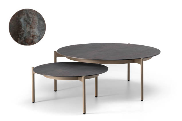 Taormina Set de table de salon aluminium Ø 60/90 cm