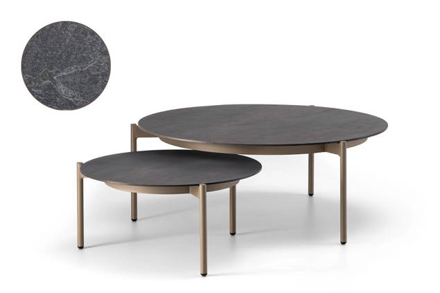 Taormina Set de table de salon aluminium Ø 60/90 cm