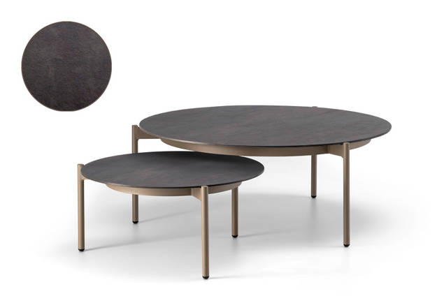 Taormina Set de table de salon aluminium Ø 60/90 cm