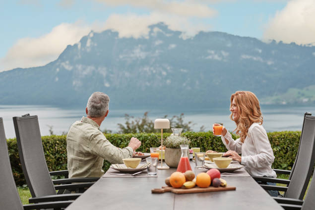 Torino Gartentisch Set Aluminium 1