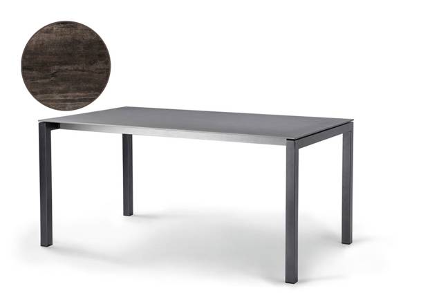 Pilatus Gartentisch Stahl anthrazit 140/200x80 cm