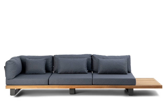 Amalfi 3er Loungebank Ecke Aluminium 1