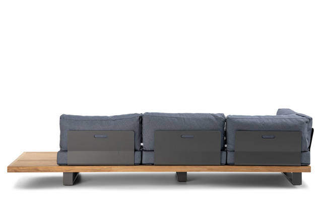 Amalfi 3er Loungebank Ecke Aluminium 2