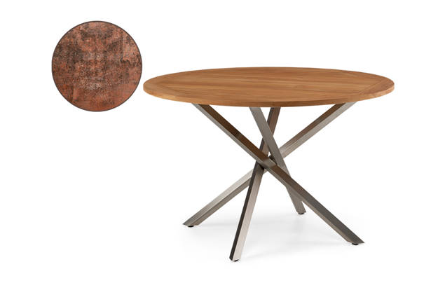 Alaska Gartentisch rund Edelstahl Ø115 cm