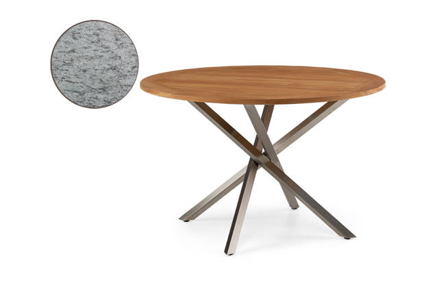 Alaska Gartentisch rund Edelstahl Ø115 cm