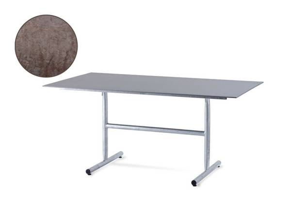 Titlis Gartentisch klappbar Stahl 160x90 cm