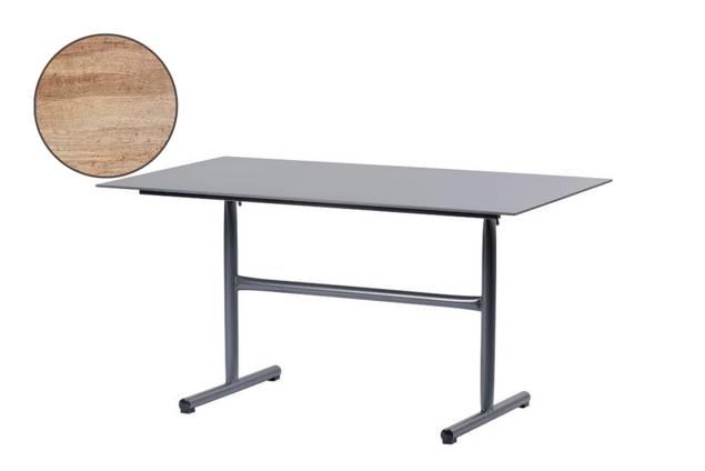 Titlis Gartentisch klappbar Stahl 120x80 cm