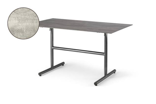 Titlis Table de jardin pliante acier 120x80 cm