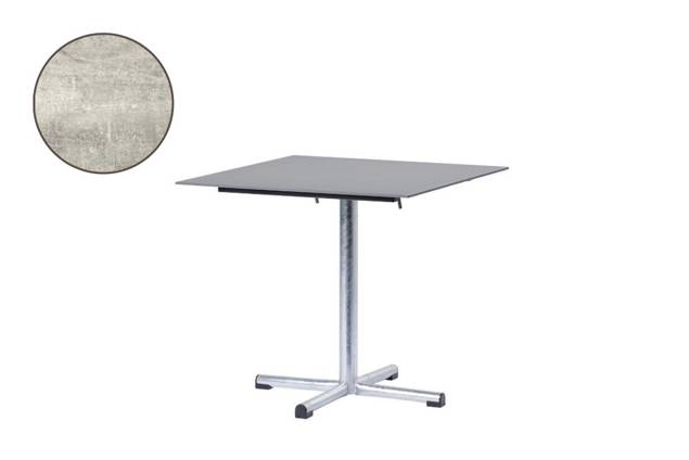 Titlis Table de jardin pliante acier 70x70 cm