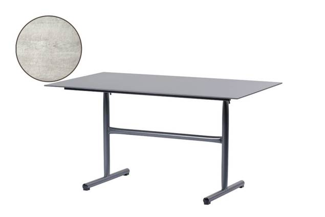 Titlis Table de jardin pliante acier 160x90 cm