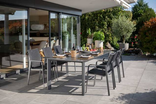 Colares Gartentisch Set Aluminium