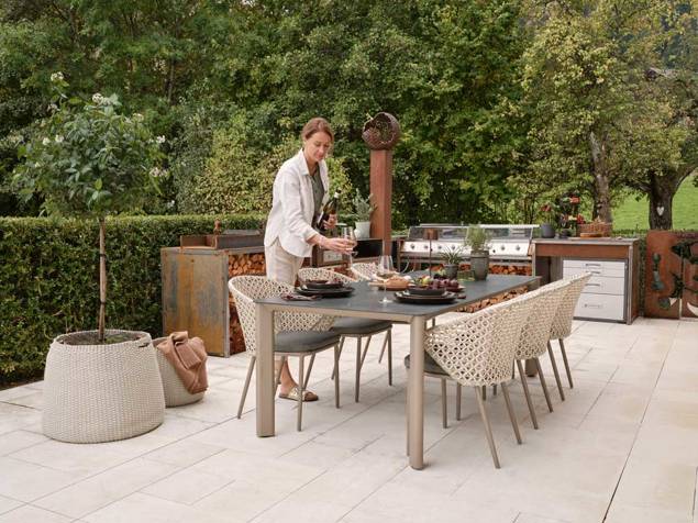 Colares Gartentisch Set Aluminium