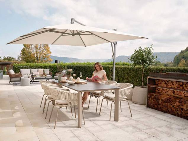 Colares Gartentisch Set Aluminium