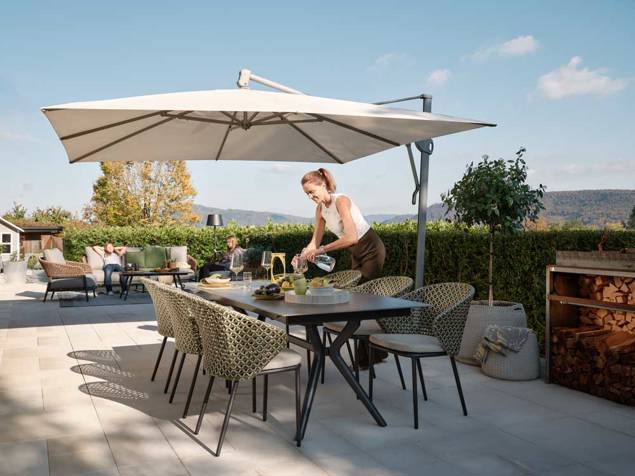 Graz Gartentisch Set Aluminium