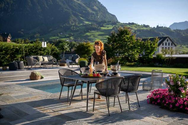 Kapstadt Gartentisch Set Aluminium