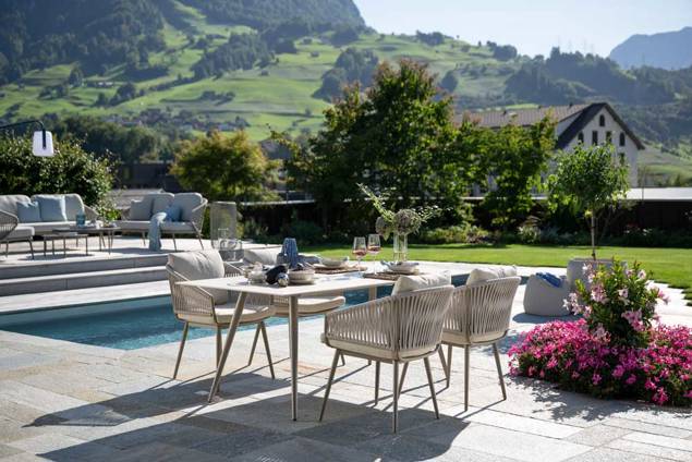 Kapstadt Gartentisch Set Aluminium